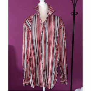 MENS Express Striped Button-Up Shirt